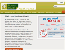 Tablet Screenshot of hanhamhealth.co.uk